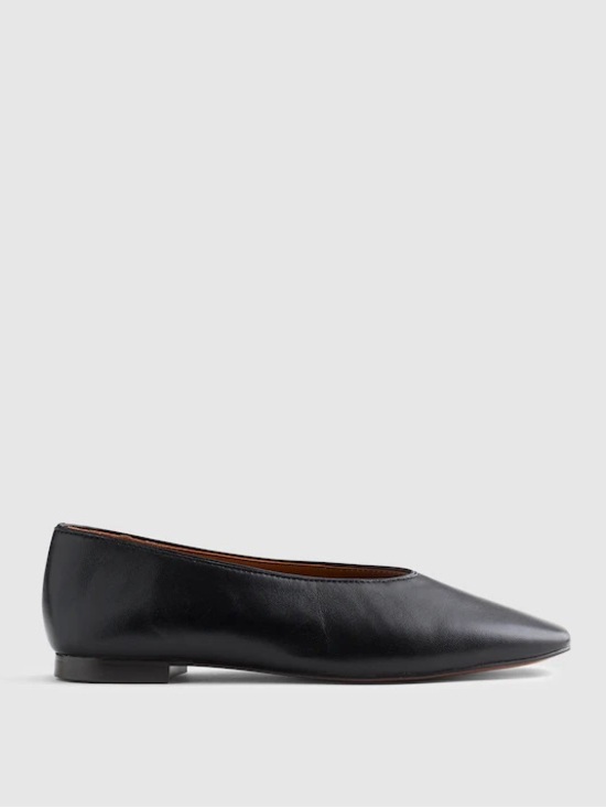 Madewell The Mylie Ballet Flat in True Black Size 11